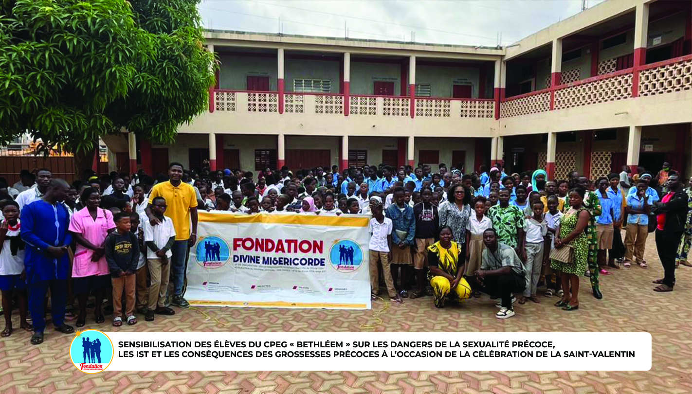 SENSIBILISATION DES ELEVES DU CPEG « BETHLEEM » SUR LES DANGERS DE LA SEXUALITE PRECOCE, LES IST ET LES CONSEQUENCES DES GROSSESSES PRECOCES A L’OCCASION DE LA CELEBRATION DE LA SAINT-VALENTIN